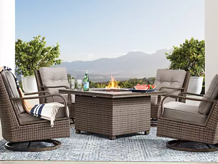 Member s Mark Newcastle 5-Piece Patio Fire Pit Chat Set Online Hot Sale