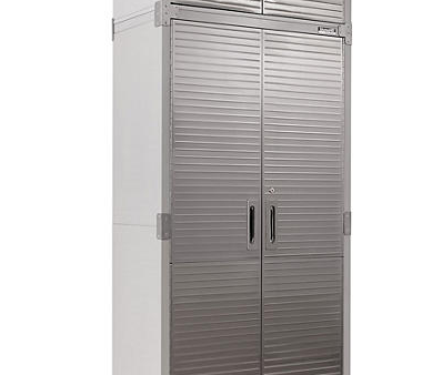 Seville Classics UltraHD 2-Piece Rolling Steel Garage Storage Cabinet With Stacker Set, 36  W x 18  D x 90.5  H Online Sale