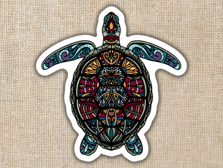 Mandala Sea Turtle Sticker, 3-inch Online now