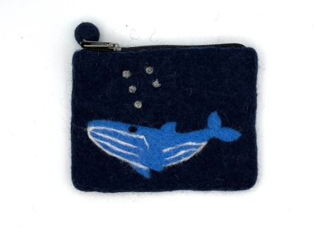 Blue Whale Felt Coin Purse Online Hot Sale