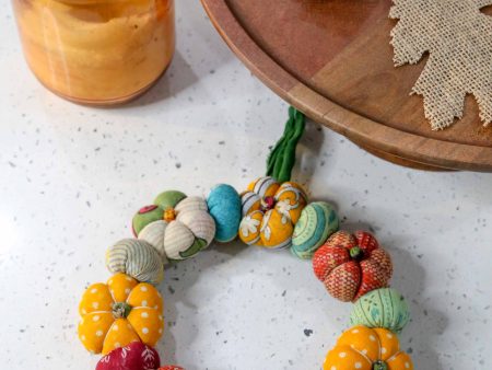 Mini Saree Pumpkin Wreath on Sale