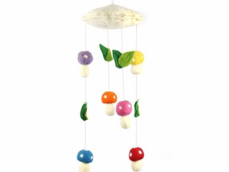 Mushroom Baby Nursery Felt Mobile For Sale