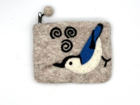 White-breasted Nuthatch Felt Coin Purse Hot on Sale