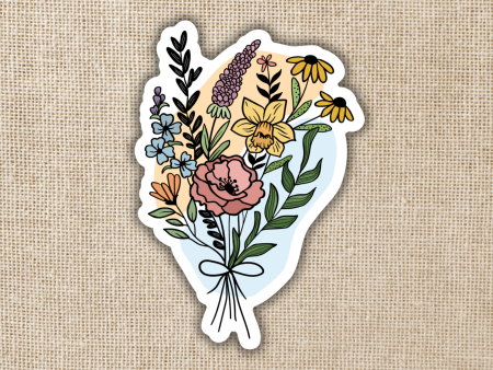 Wildflower Bouquet Vinyl Sticker on Sale