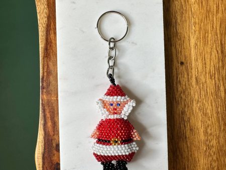 Santa Beaded Keychains For Discount