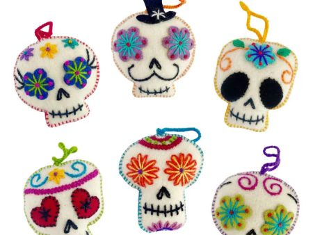 Sugar Skull Felt Ornament Online Sale