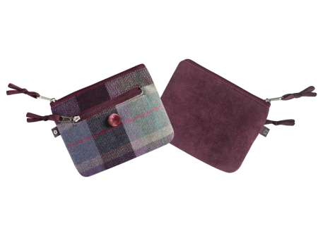 Cranberry Tweed Coin Purse For Sale